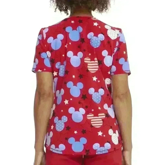 NWT Scrubstar WomensTop V-Neck Scrub Ultra Soft Size L, 3XL Disney Mickey - Picture 5 of 10